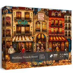 Bustling French Street Jigsaw Puzzle 1000 Pieces