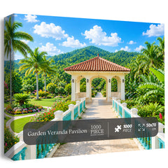 Puzzle Pavillon Véranda Jardin 1000 Pièces