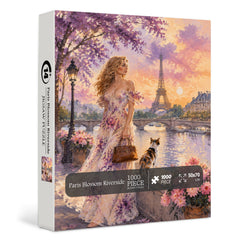 Paris Blossom Riverside Jigsaw Puzzle 1000 Pieces