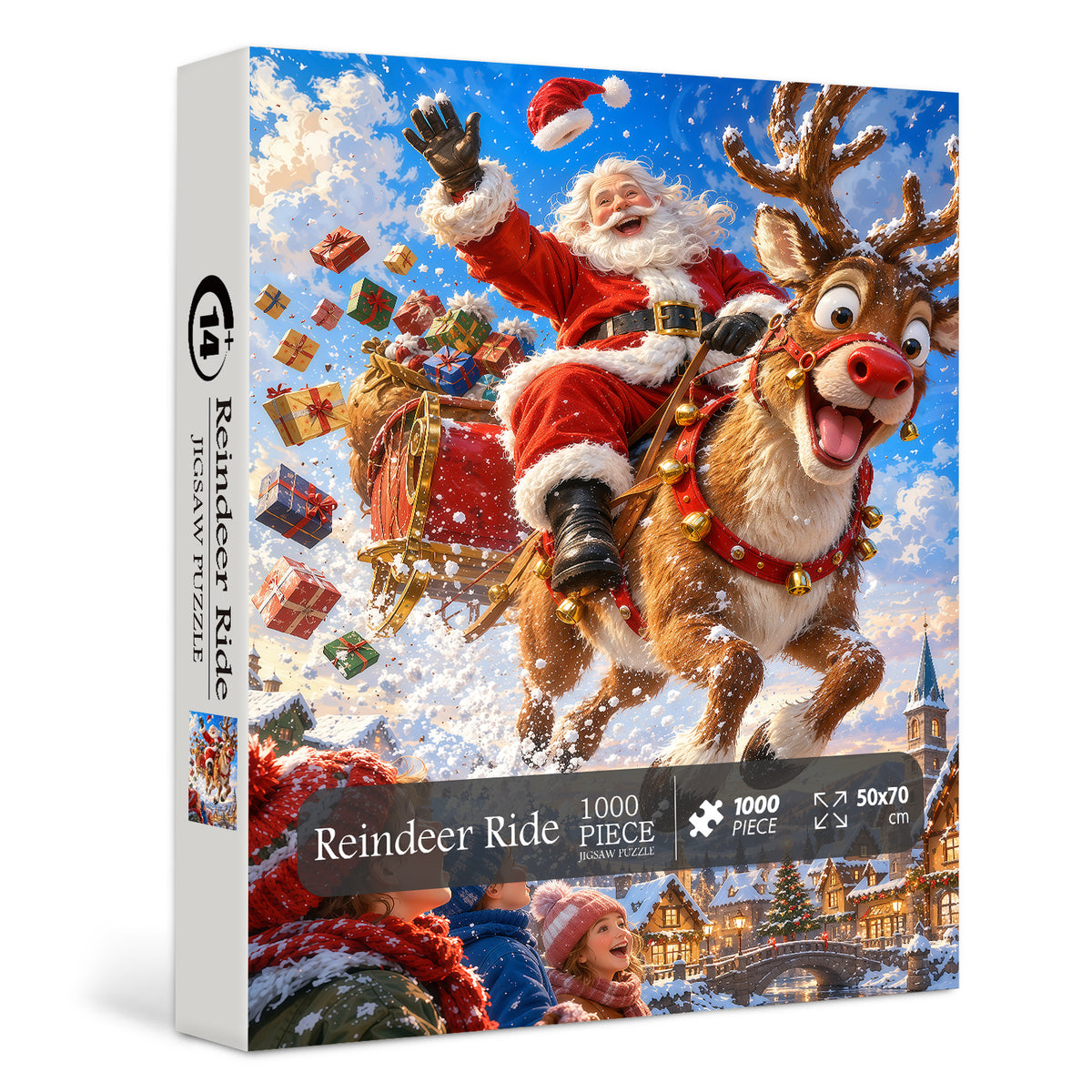 Reindeer Ride Jigsaw Puzzle 1000 Pieces