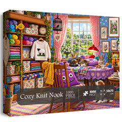 Cozy Knit Nook Jigsaw Puzzle 1000 Pieces