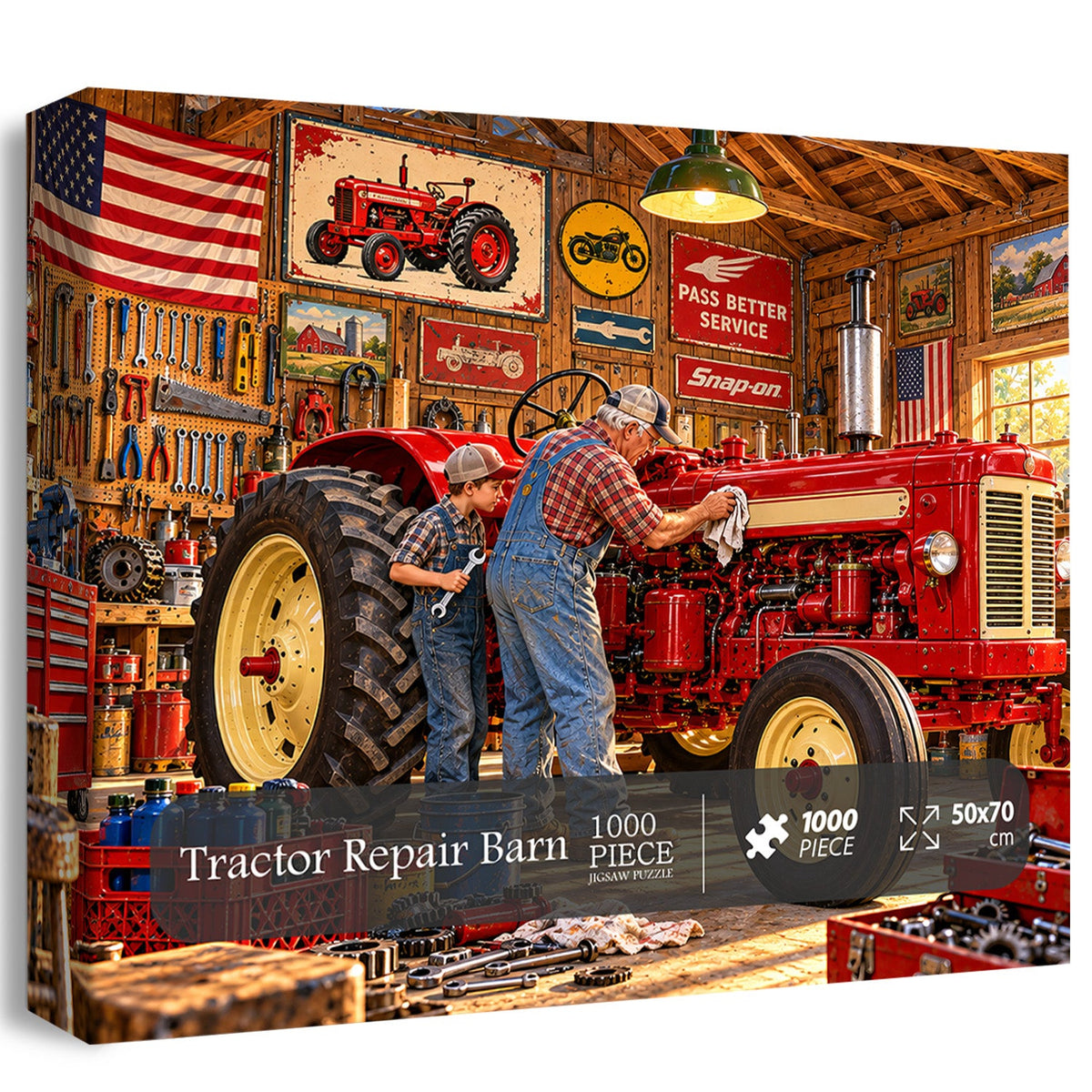 Tractor Repair Barn Jigsaw Puzzle 1000 Pieces