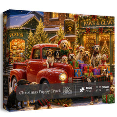 Christmas Puppy Truck Jigsaw Puzzle 1000 Pieces