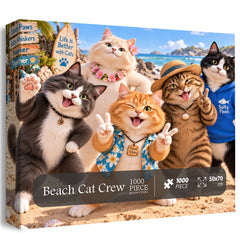 Beach Cat Crew Jigsaw Puzzle 1000 Pieces