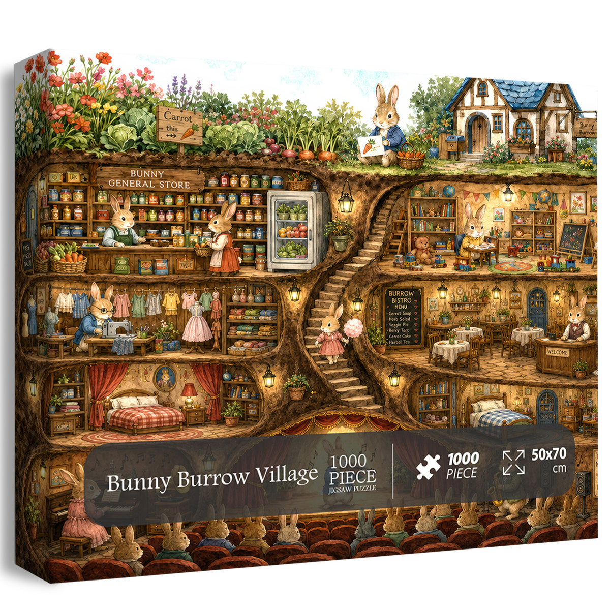 Bunny Burrow Village Jigsaw Puzzle 1000 Pieces