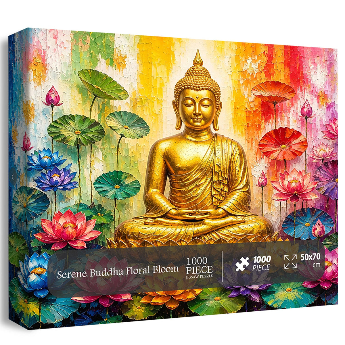 Serene Buddha Floral Bloom Jigsaw Puzzle 1000 Pieces