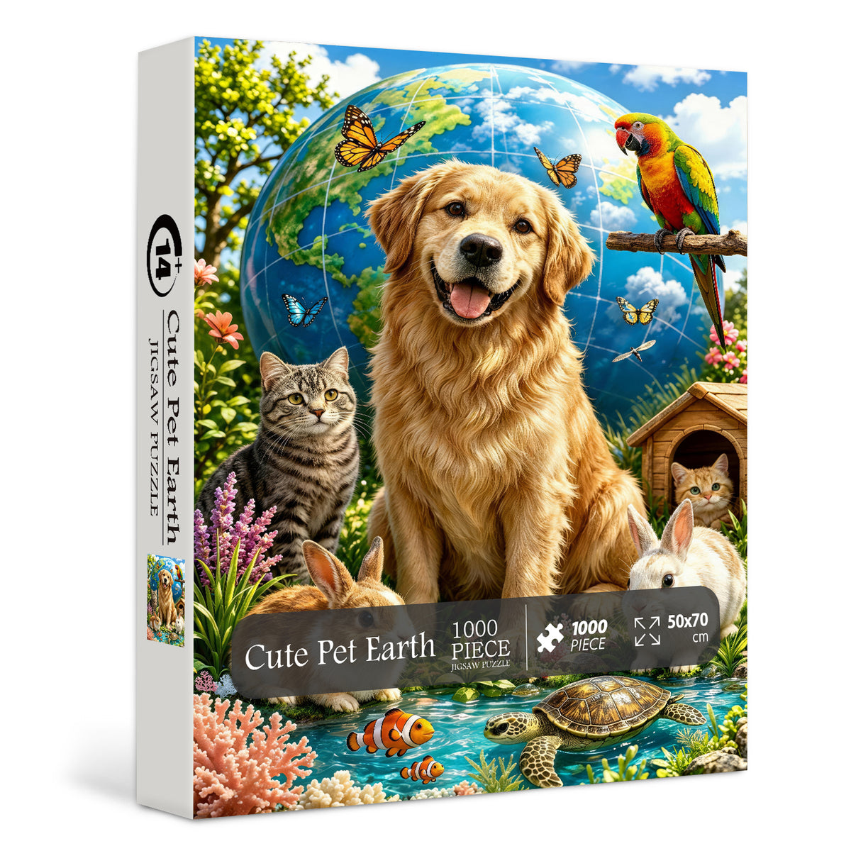 Cute Pet Earth Jigsaw Puzzle 1000 Pieces