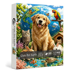 Cute Pet Earth Jigsaw Puzzle 1000 Pieces