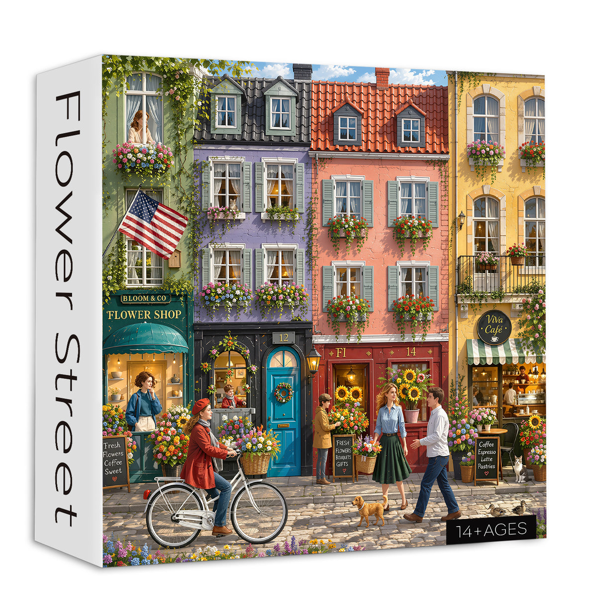 Flower Street Jigsaw Puzzle 1000 Pieces