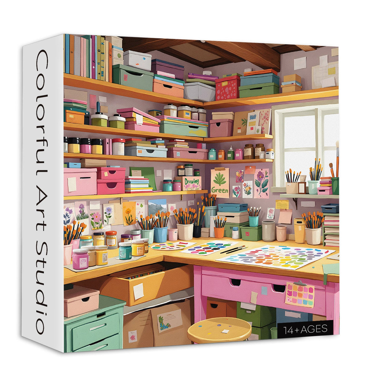 Buntes Art Studio-Puzzle, 1000 Teile