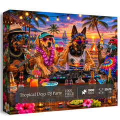 Puzzle Tropical Dogs DJ Party 1000 pezzi