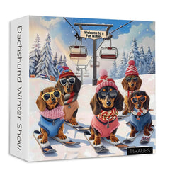 Dachshund Winter Show Jigsaw Puzzle 1000 Pieces