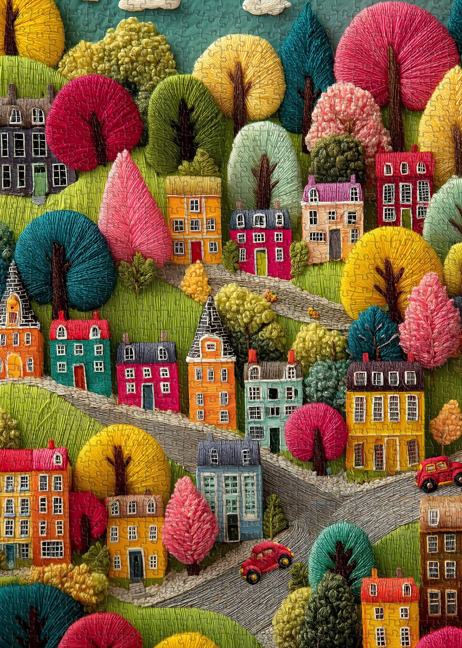 Embroidery Town Jigsaw Puzzle 1000 Pieces