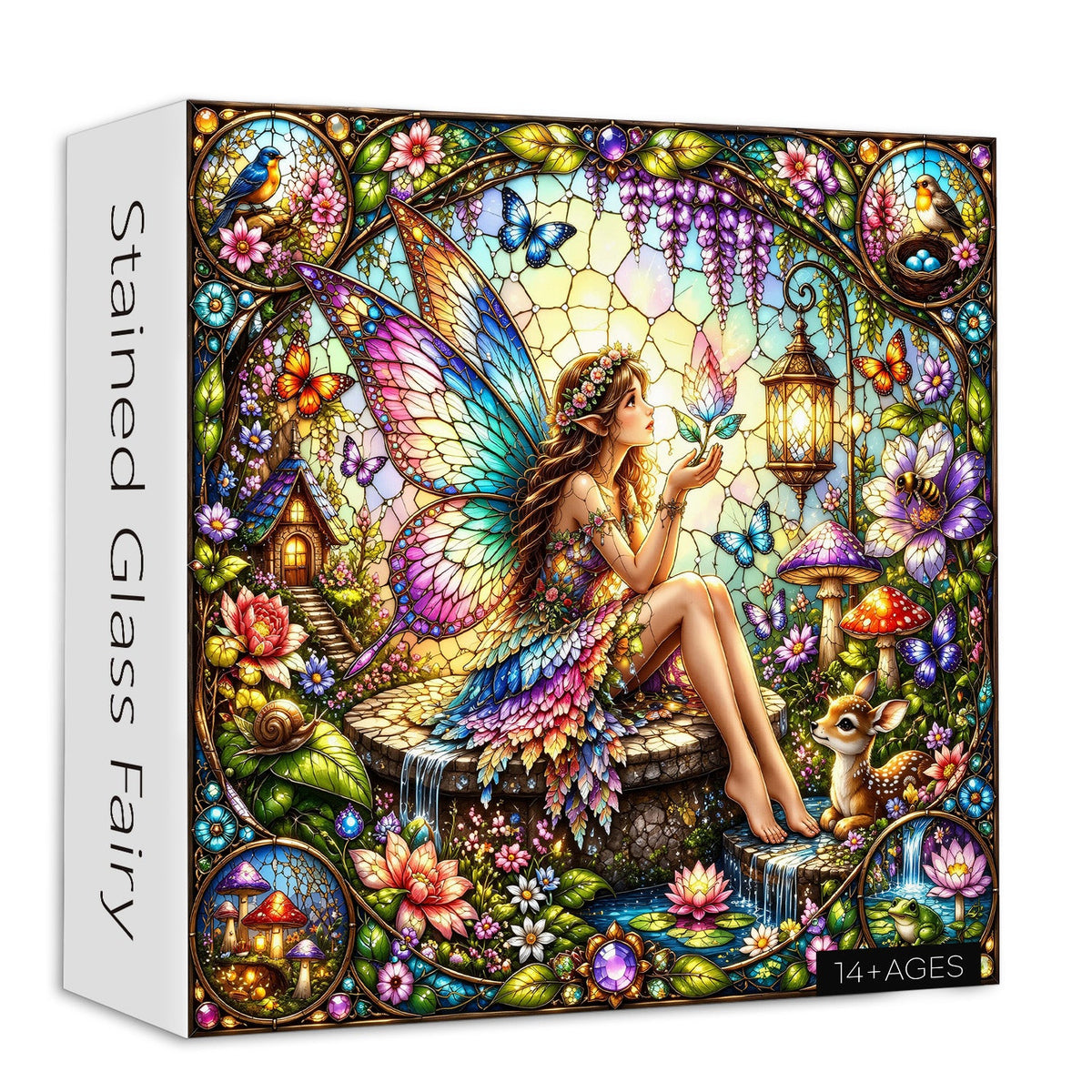 Stained Glass Fairy Jigsaw Puzzle 1000 Pieces