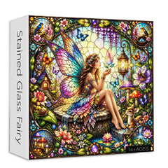 Stained Glass Fairy Jigsaw Puzzle 1000 Pieces
