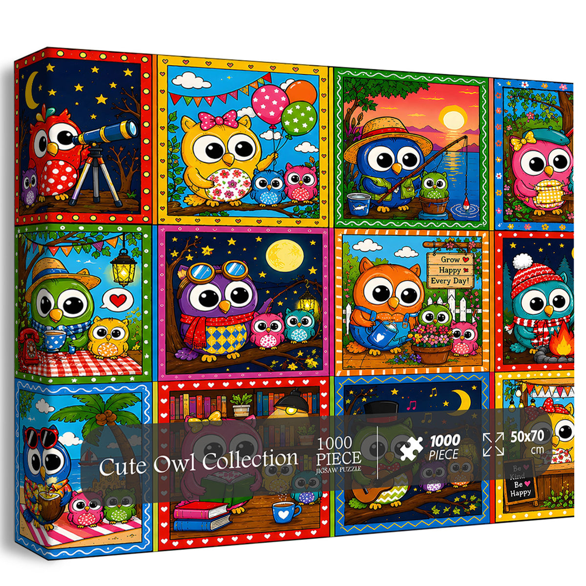 Niedliche Eulen-Kollektion, 1000-teiliges Puzzle
