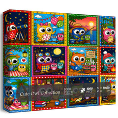 Niedliche Eulen-Kollektion, 1000-teiliges Puzzle