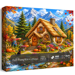 Herbst-Kürbis-Cottage-Puzzle, 1000 Teile