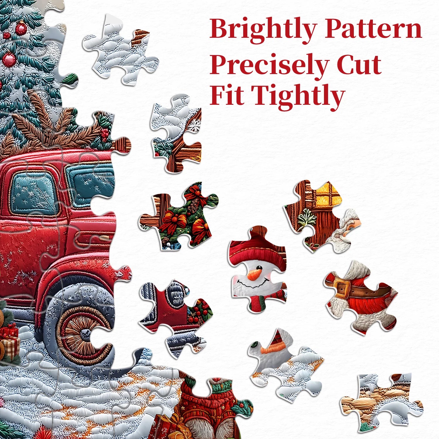 Camion rosso natalizio cottage puzzle puzzle 1000 pezzi