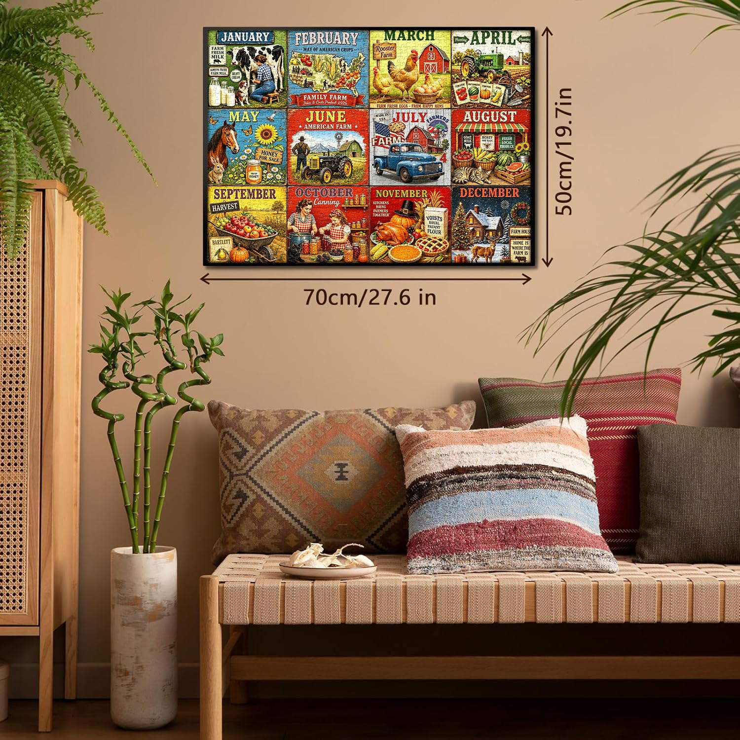 Twelve Farm Months Jigsaw Puzzle 1000 Pieces