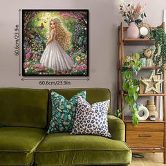 Beauté blonde au milieu des fleurs puzzle 1000 pièces 1000 pièces