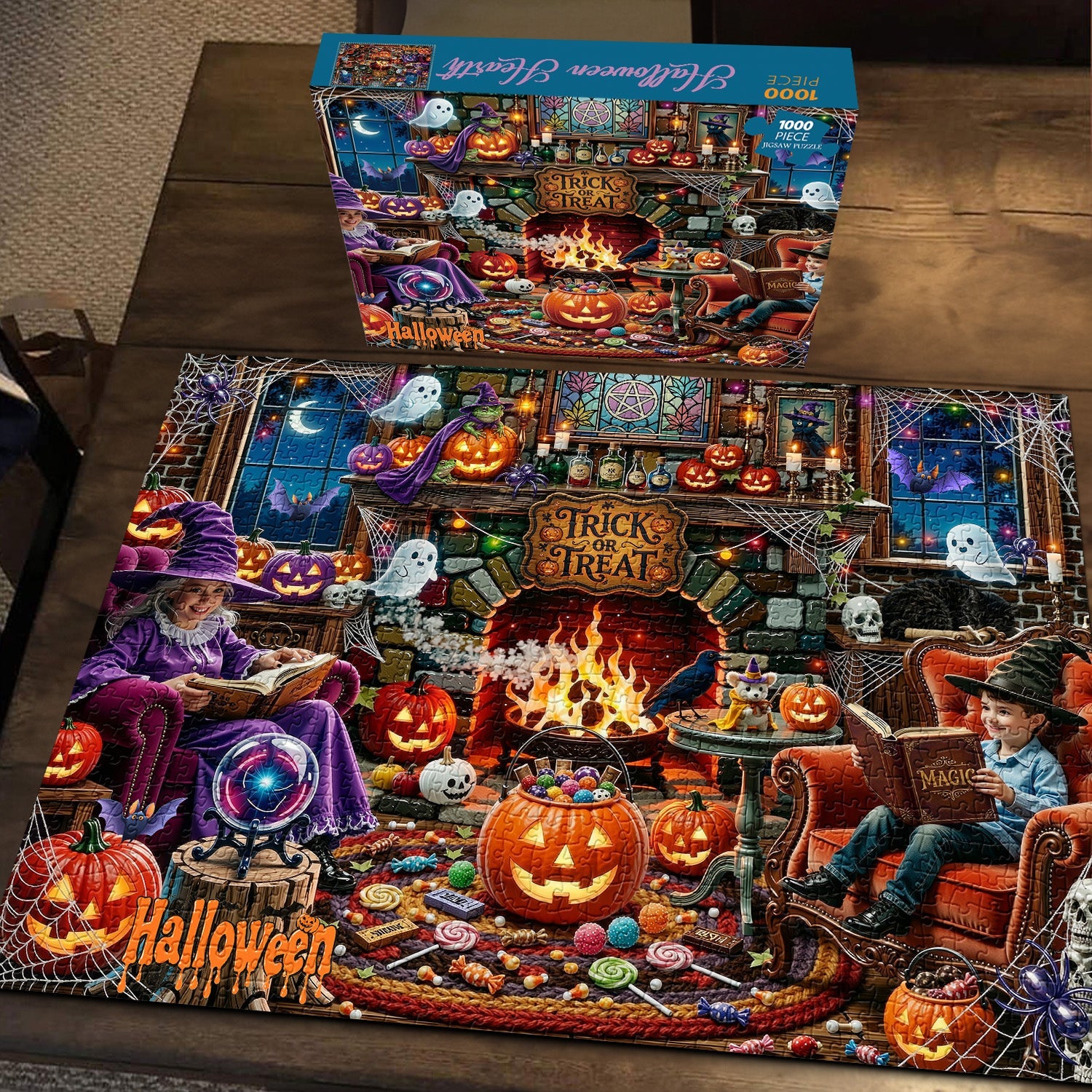 Puzzle del focolare di Halloween 1000 pezzi