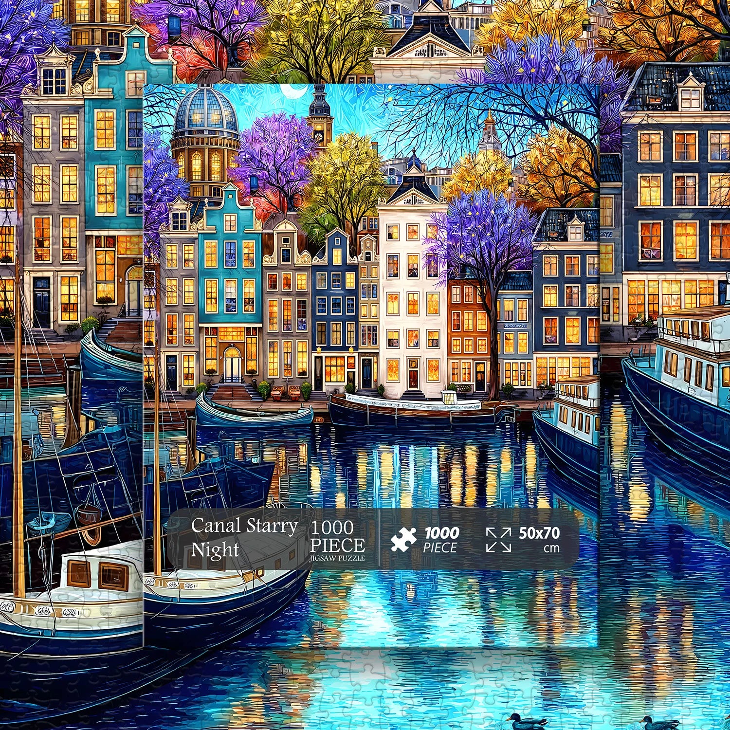 Puzzle Canale Notte Stellata 1000 Pezzi