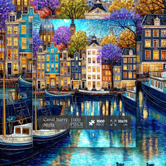 Puzzle Canale Notte Stellata 1000 Pezzi