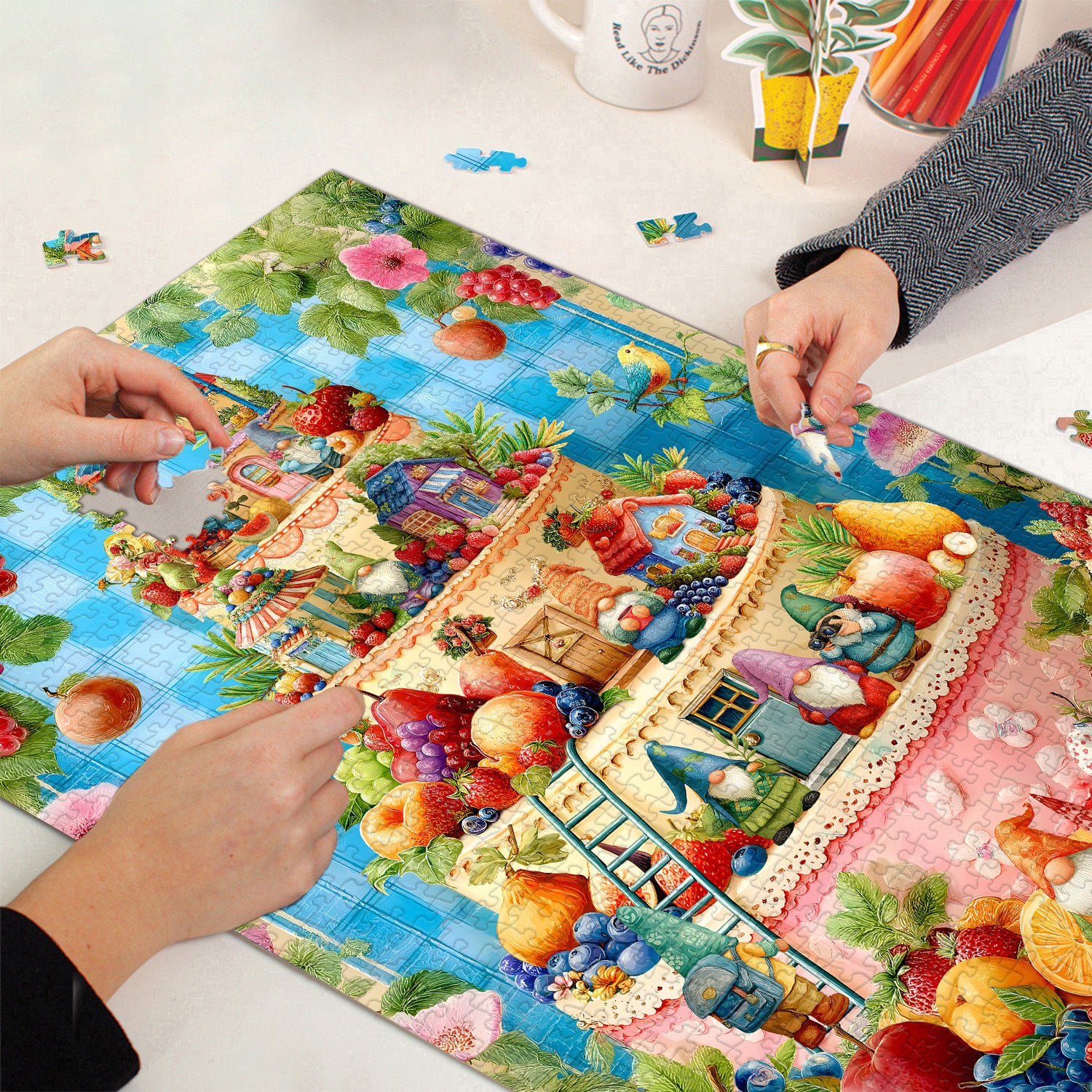 Puzzle Gâteau Gnomes 1000 pièces