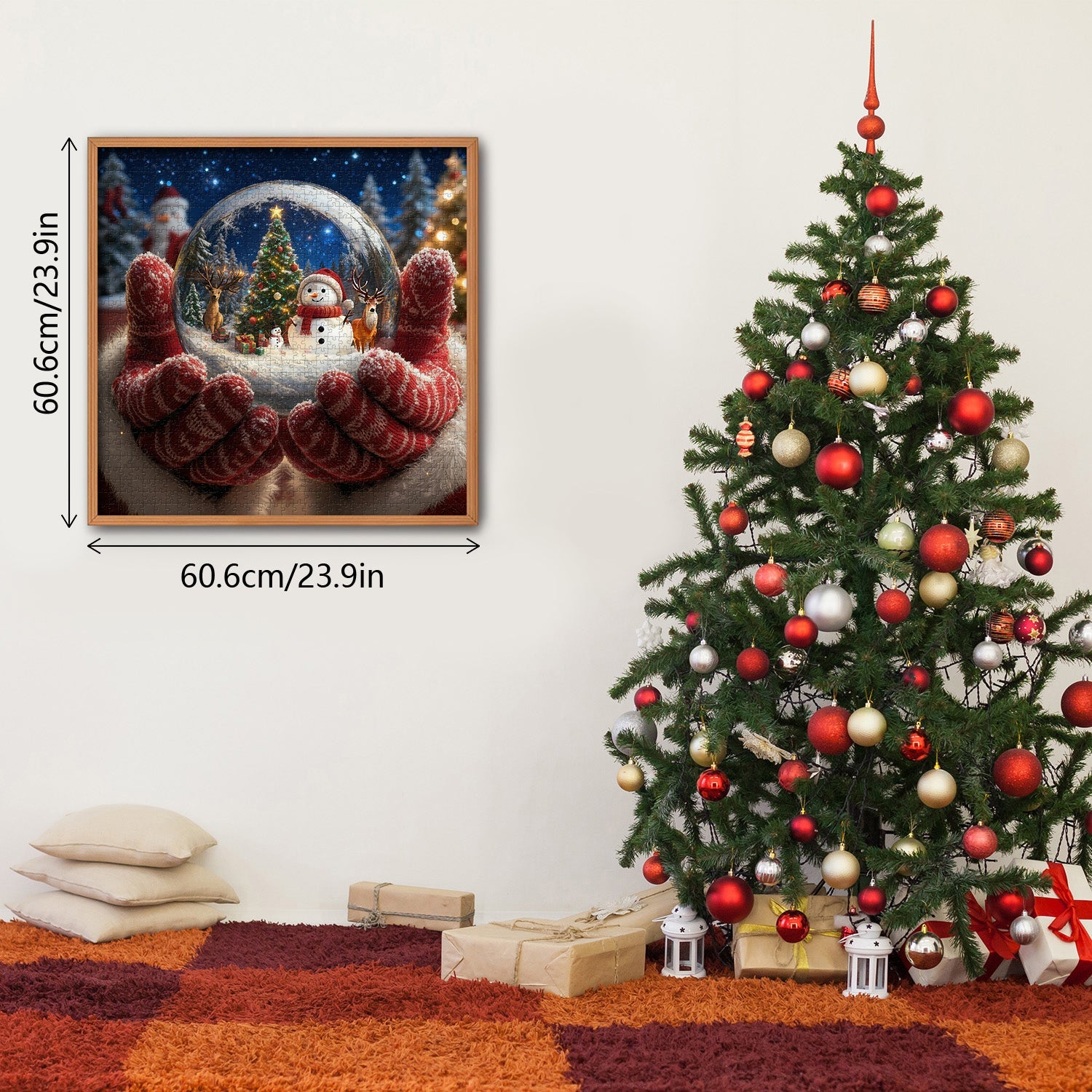 Winter snowball scene Jigsaw Puzzle 1000 Pieces