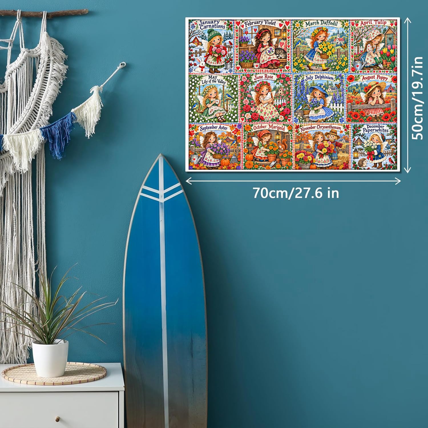 Monthly Garden Angels Jigsaw Puzzle 1000 Pieces