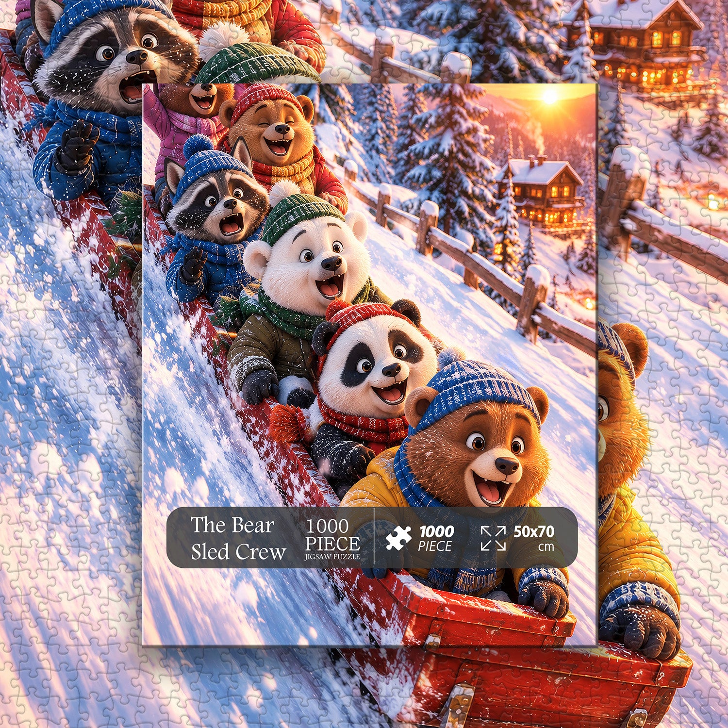 The Bear Sled Crew Jigsaw Puzzle 1000 Pieces