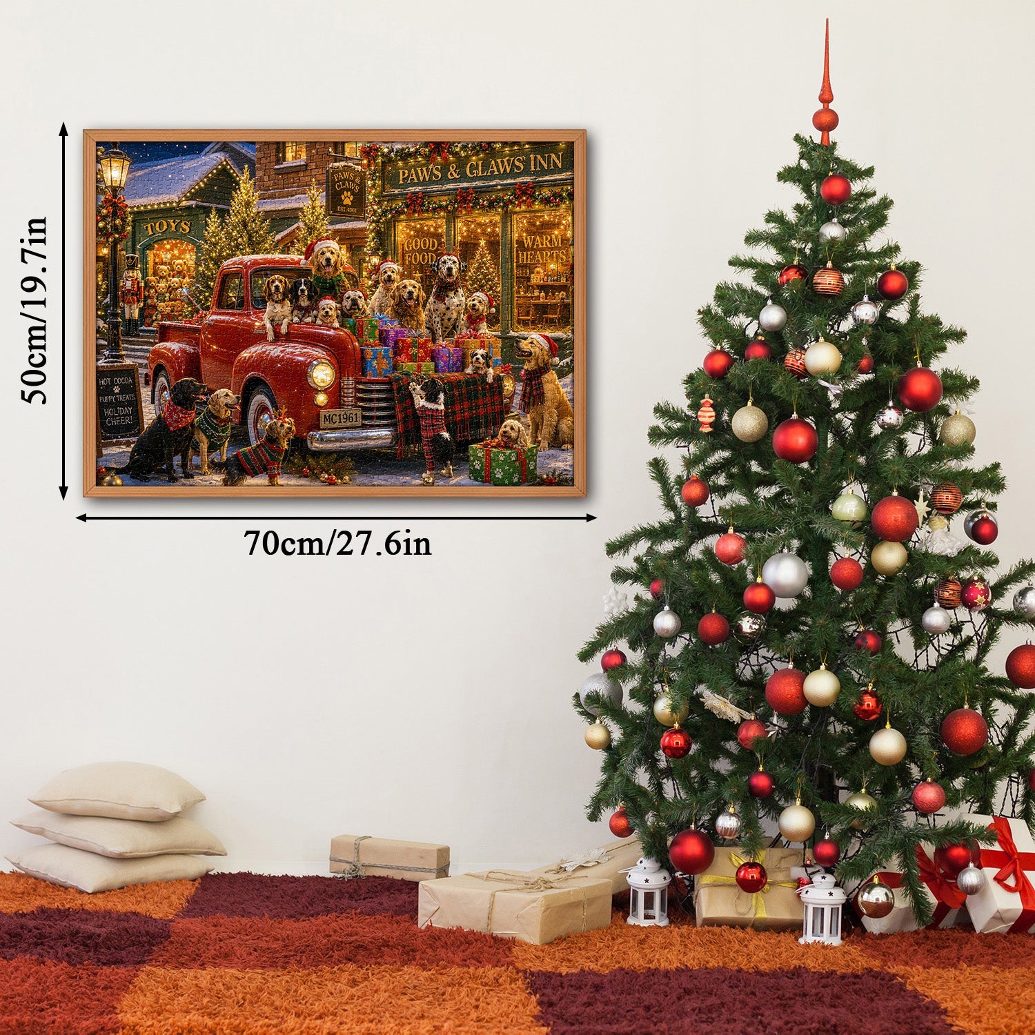 Christmas Puppy Truck Jigsaw Puzzle 1000 Pieces