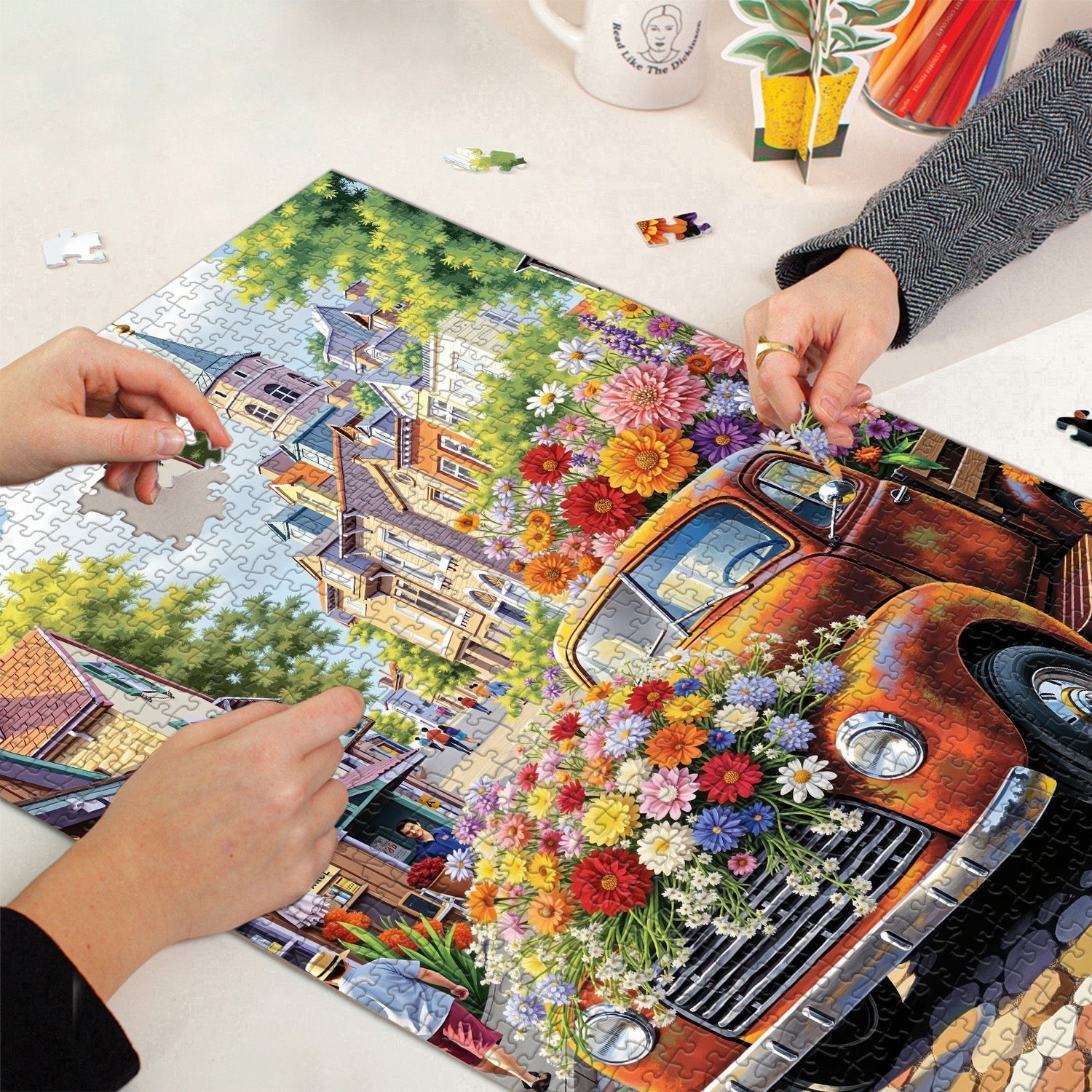 Flower Fragrance Town Jigsaw Puzzle 1000 Pieces