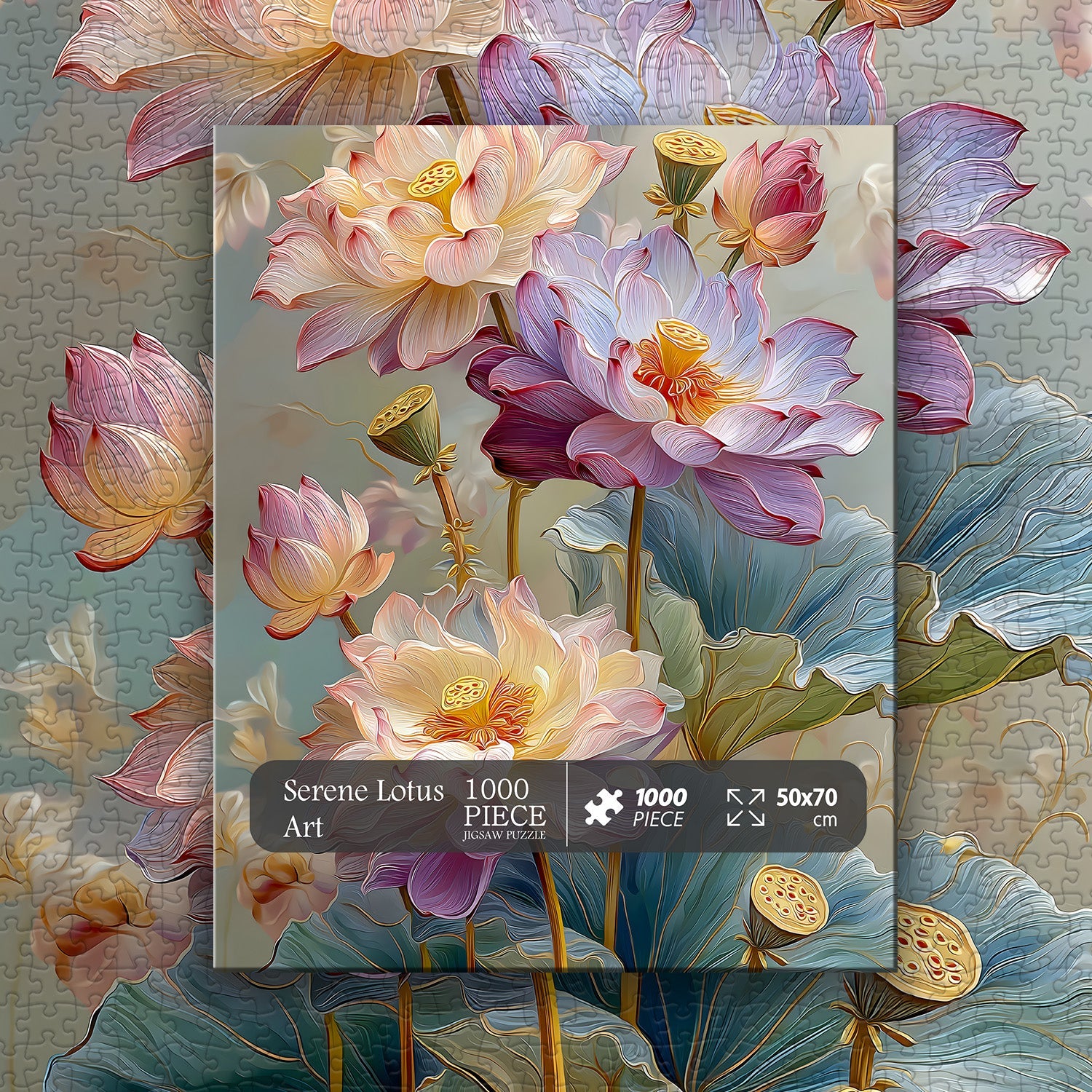 Serene Lotus Art Puzzle 1000 Teile