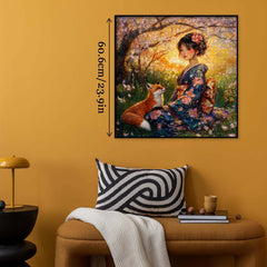 Cherry Blossom Fox Jigsaw Puzzle 1000 Pieces