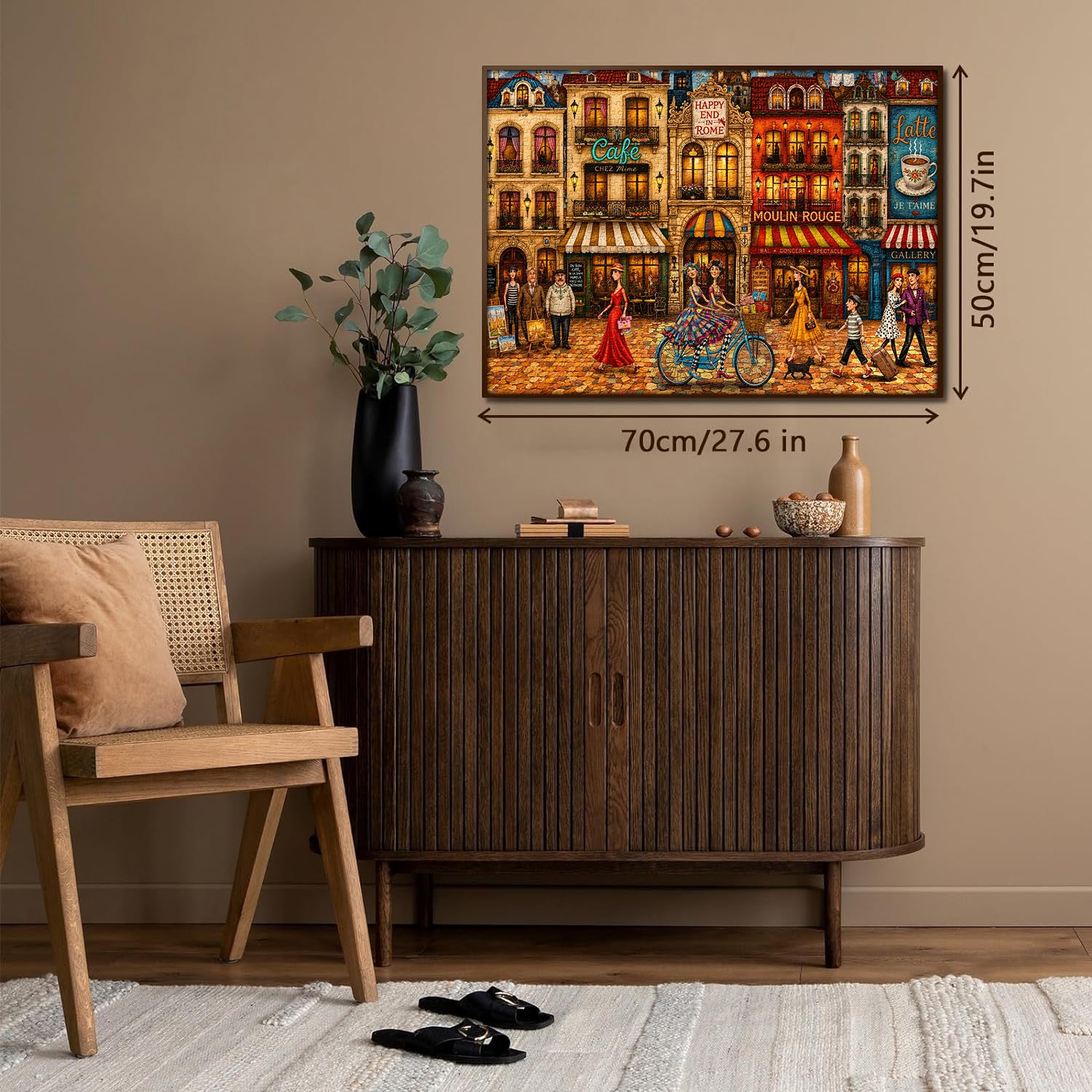Bustling French Street Jigsaw Puzzle 1000 Pieces