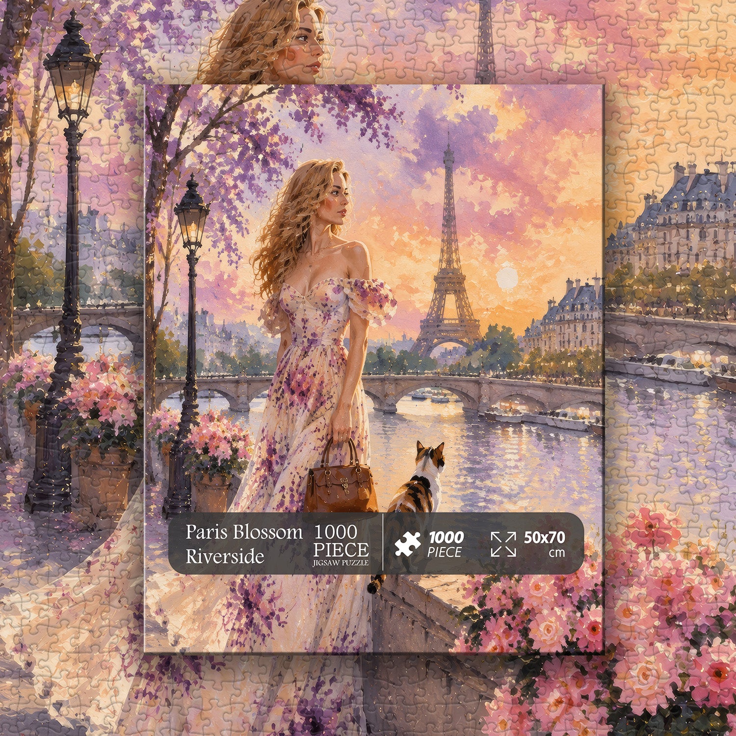 Paris Blossom Riverside Jigsaw Puzzle 1000 Pieces
