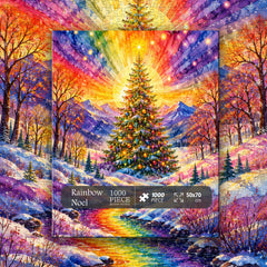 Rainbow Noel Jigsaw Puzzle 1000 Pieces