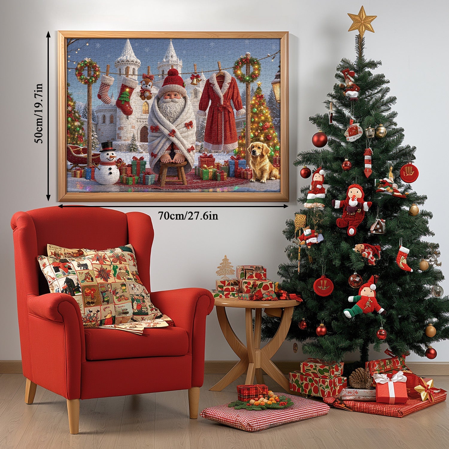 Celebración del castillo de Navidad Puzzle 1000 piezas