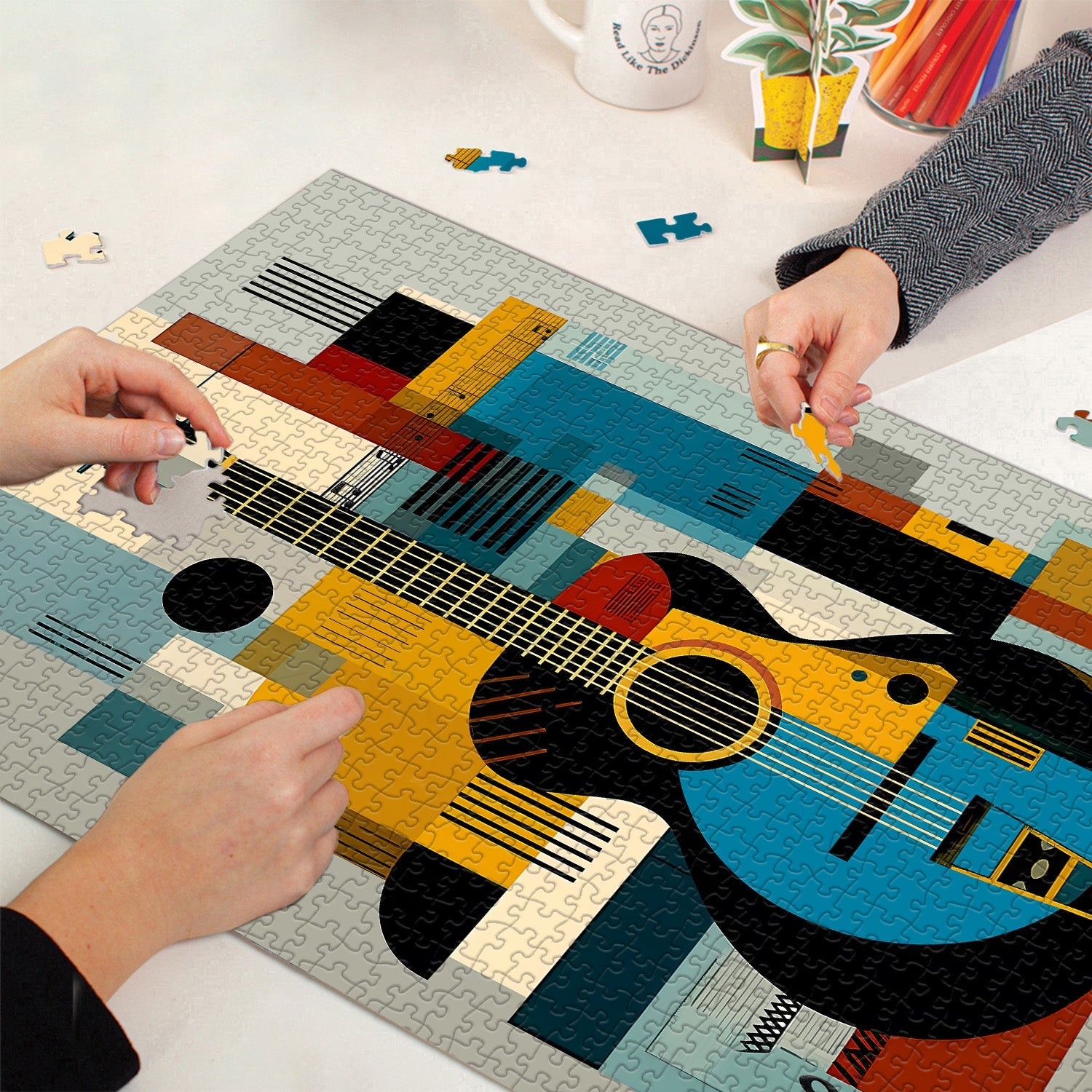 Puzzle de guitare d'art moderne 1000 pièces