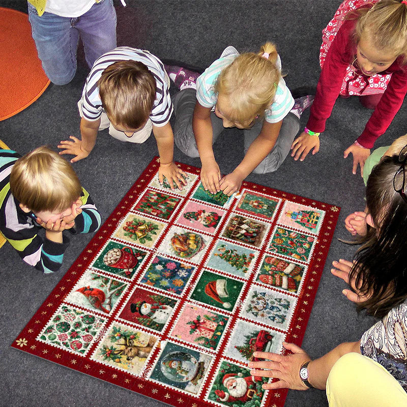 Stamps natalizio puzzle puzzle 1000 pezzo