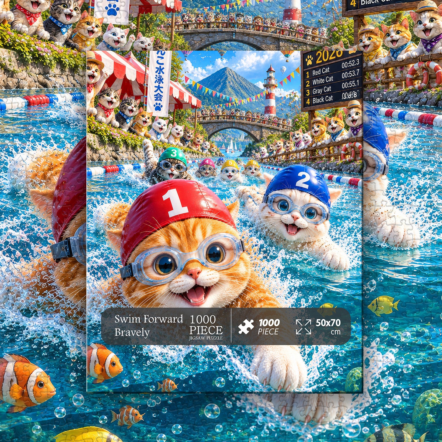 Swim Forward Bravely Jigsaw Puzzle 1000 Pieces
