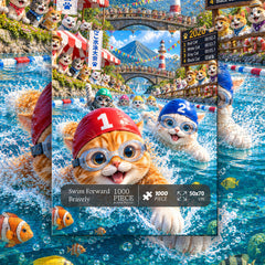 Swim Forward Bravely Jigsaw Puzzle 1000 Pieces