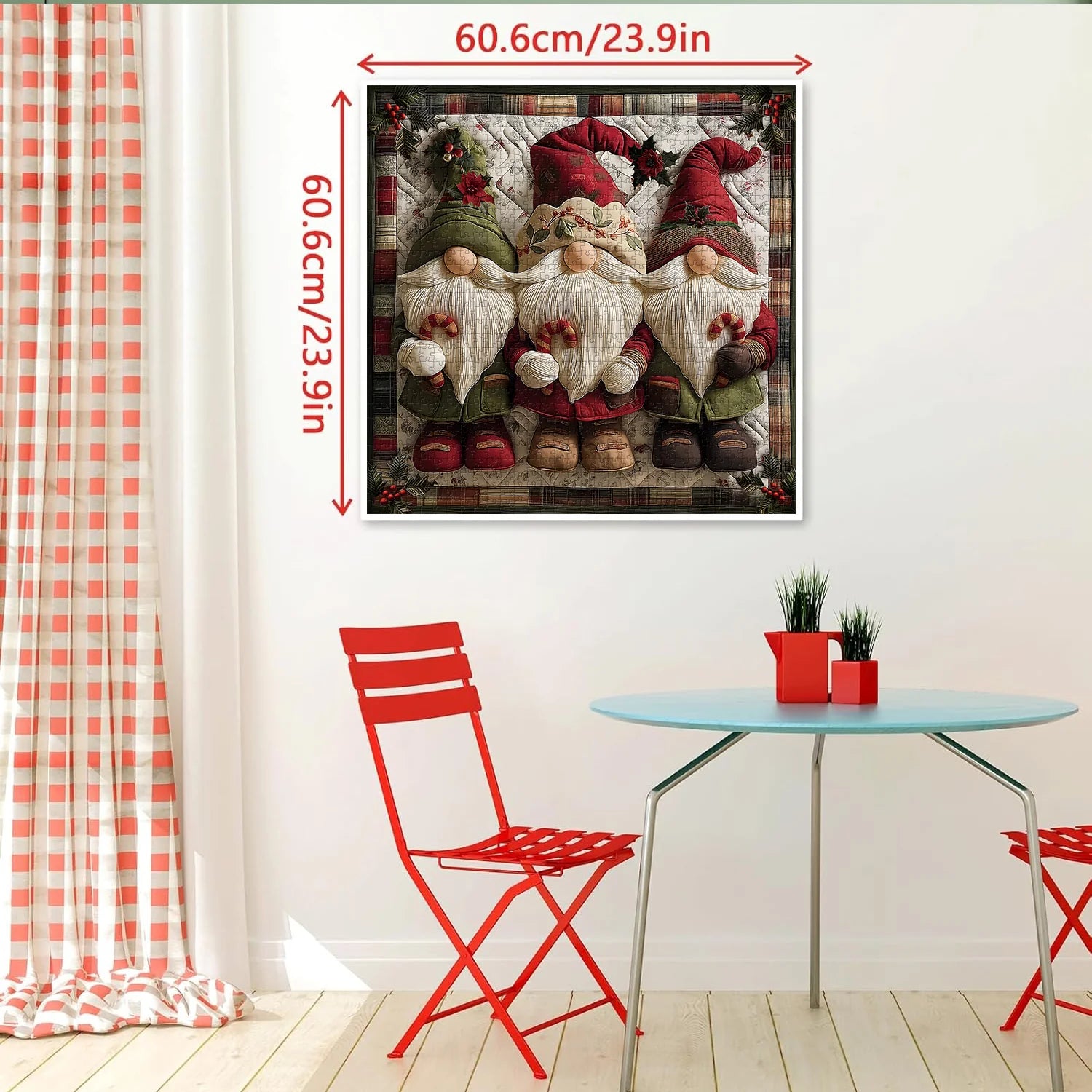 Stoff Weihnachten Gnom Puzzle 1000 Stücke