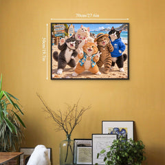 Beach Cat Crew Jigsaw Puzzle 1000 Pieces