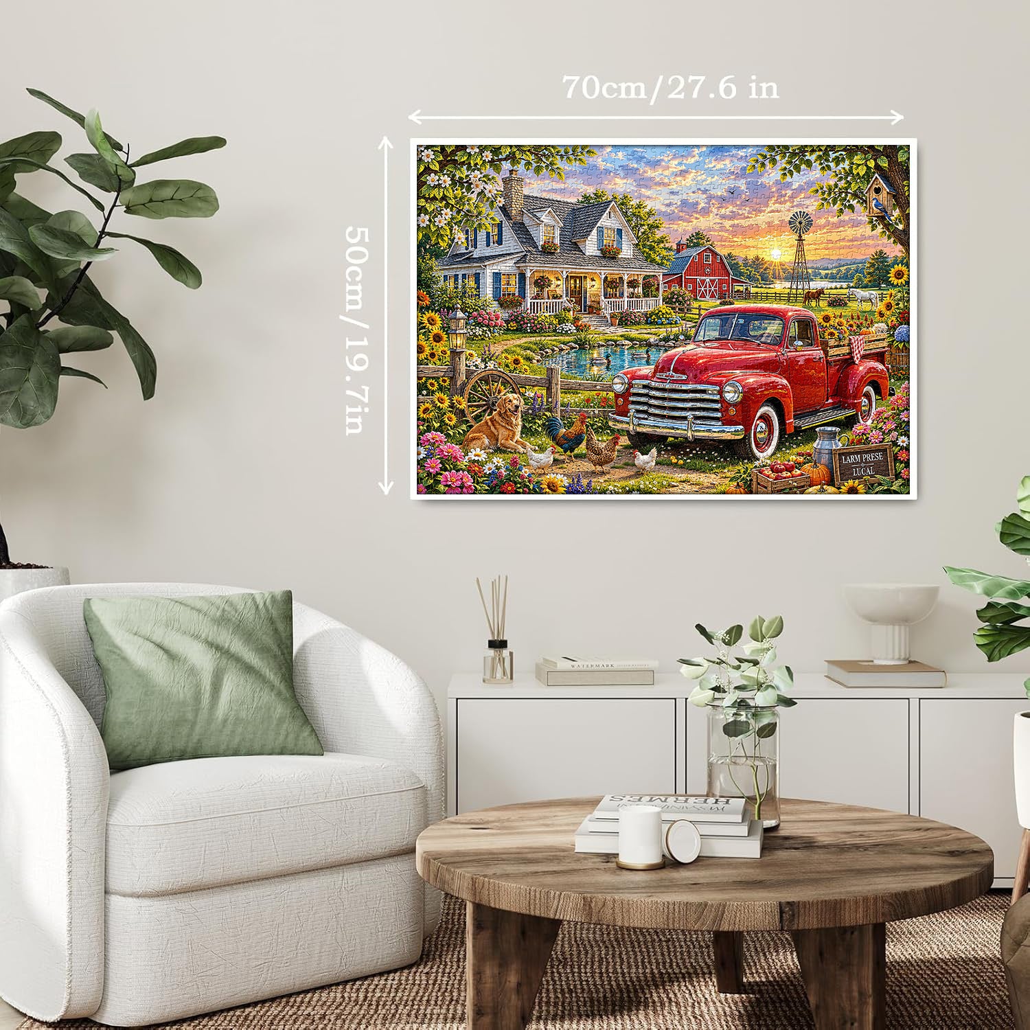 Farm Sunset Jigsaw Puzzle 1000 Pieces