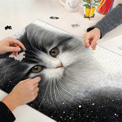 Cat Snow Mist Jigsaw Puzzle 1000 pièces