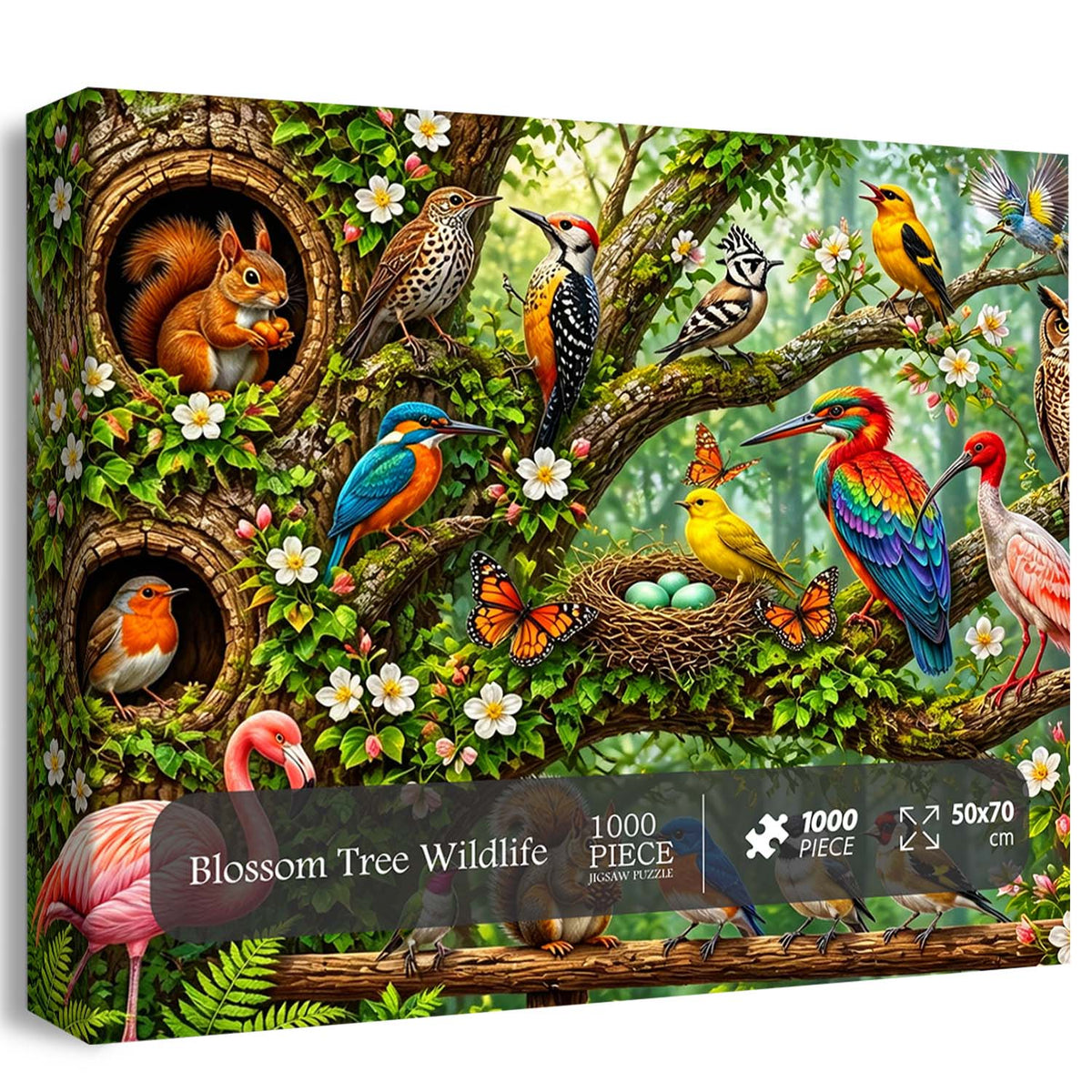 Blossom Tree Wildlife Jigsaw Puzzle 1000 Pieces