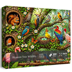 Blossom Tree Wildlife Jigsaw Puzzle 1000 Pieces